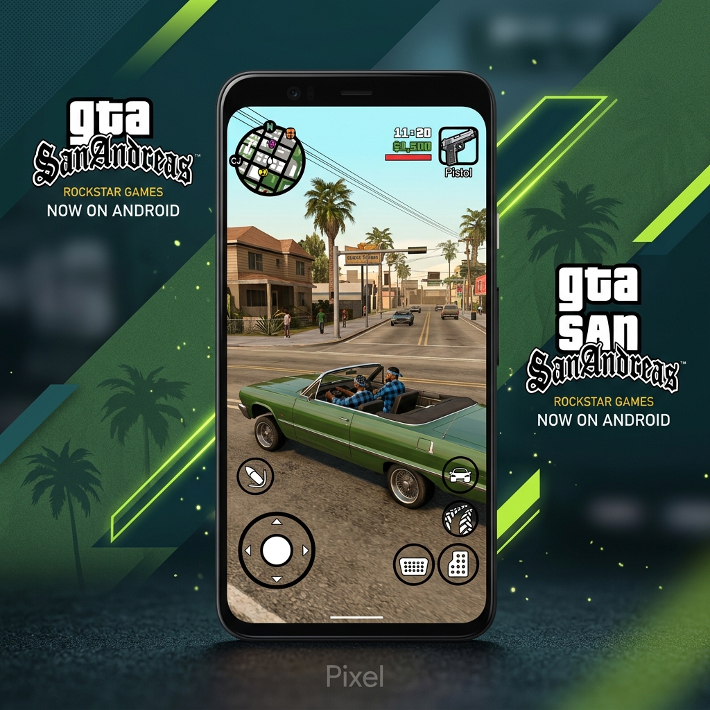 GTA San Andreas Mod APK running on Android phone